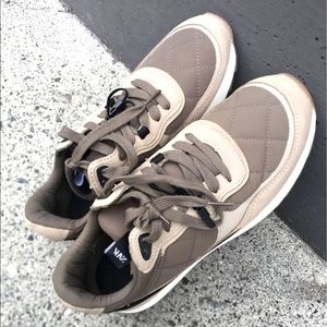 ZARA QUILTED CONTRASTING FABRIC SNEAKER